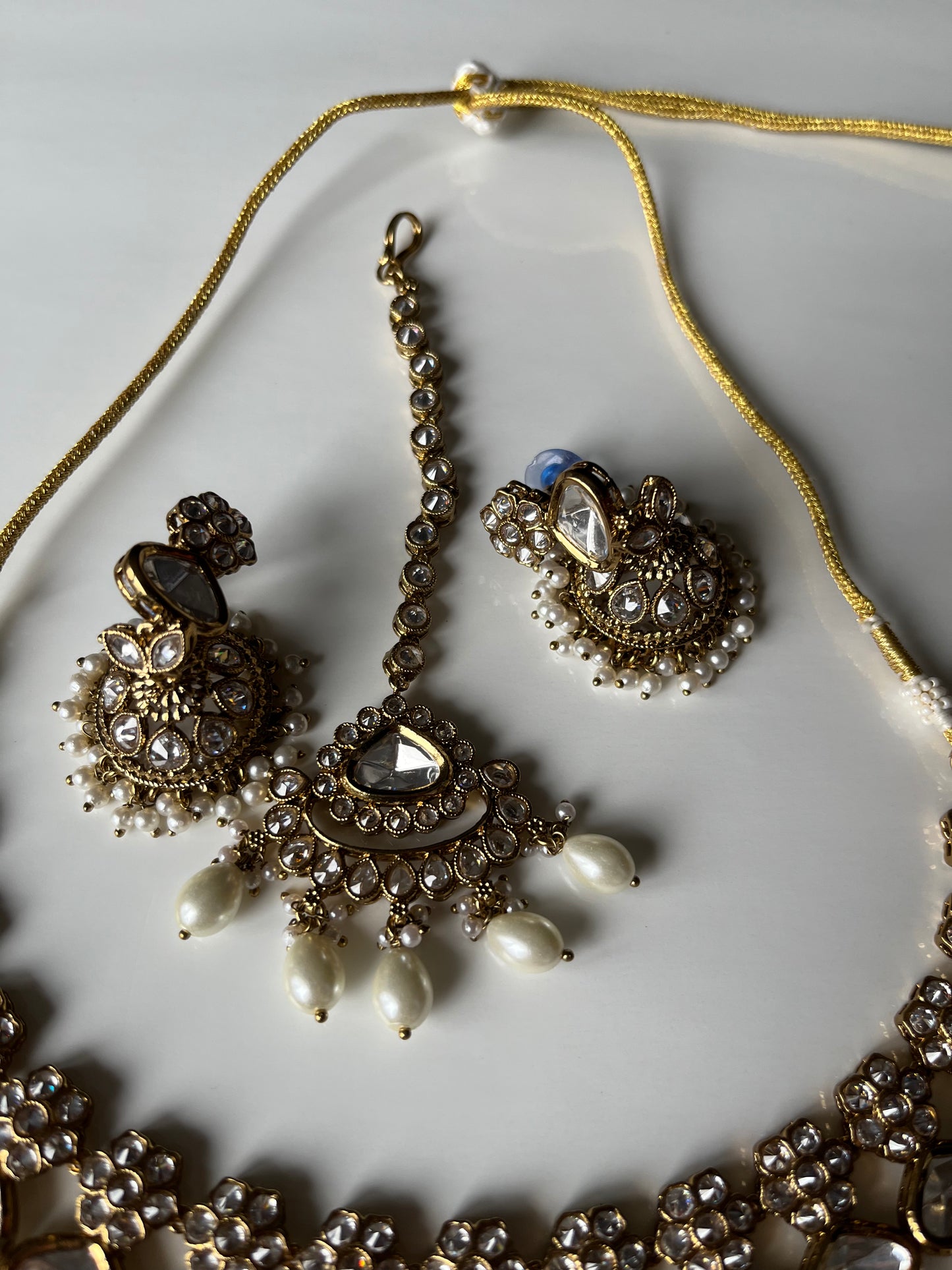 Kundan Style Polki Gold Set