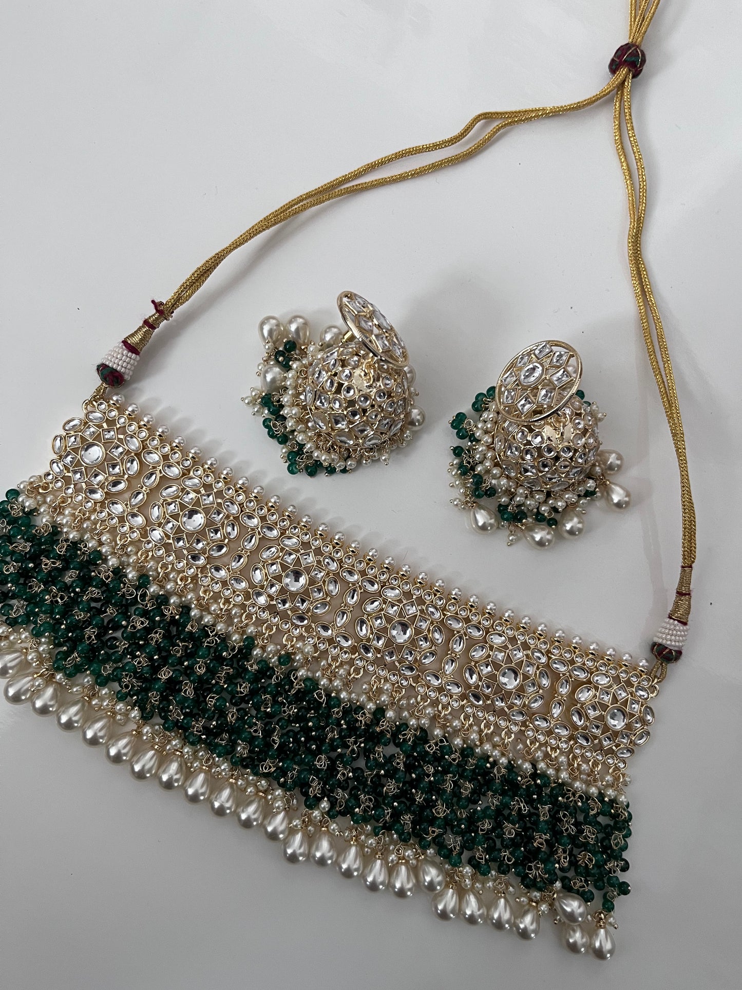 Emerald Green Jumke Choker Set