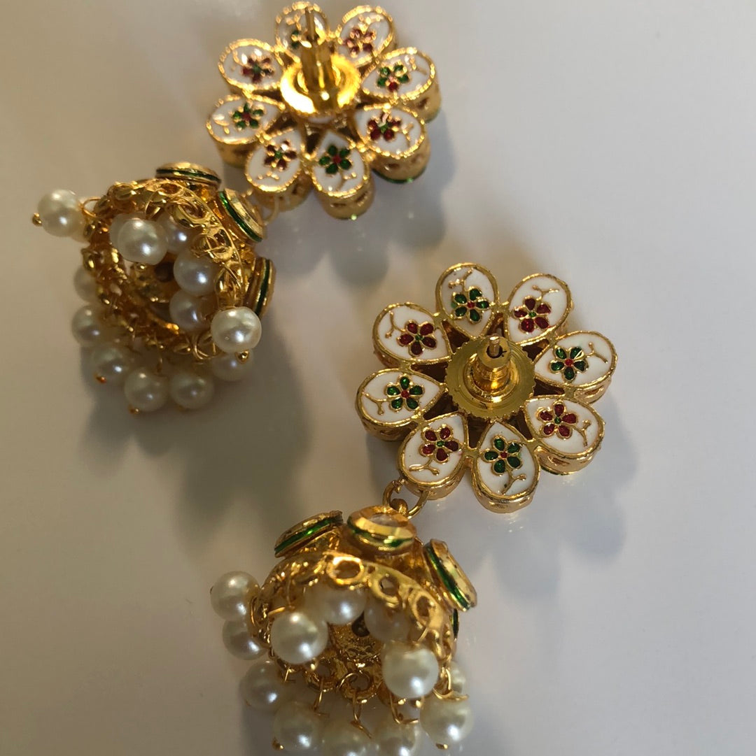 Traditional Gold Plated Kundan Jumke