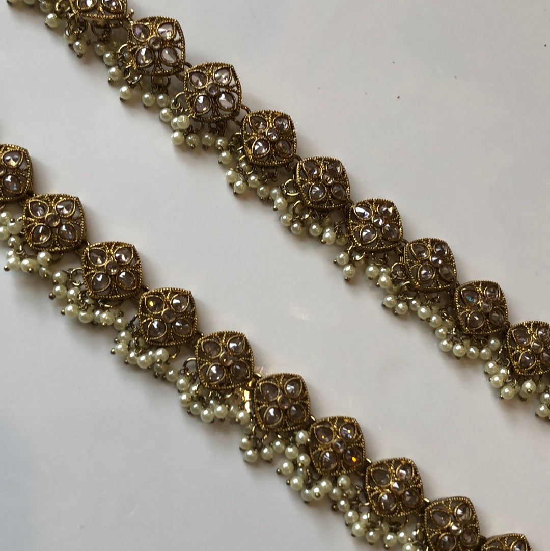 Gold Crystal Payal/Anklet