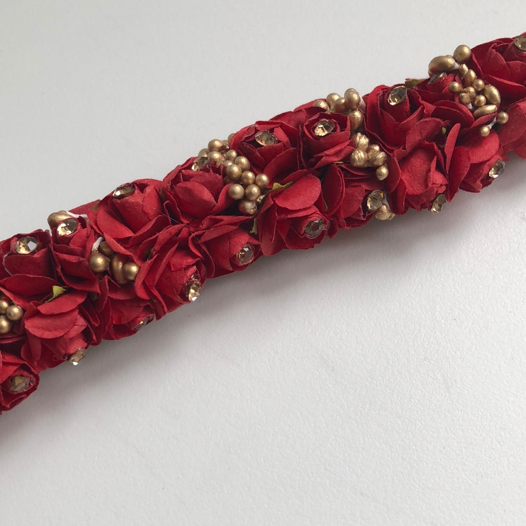 Red Gold Hair Florals