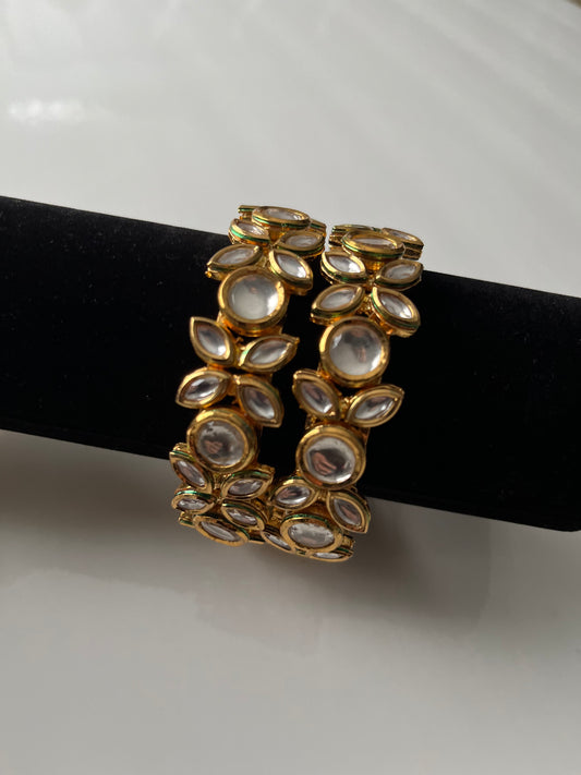 Statement Kundan Bangle Set