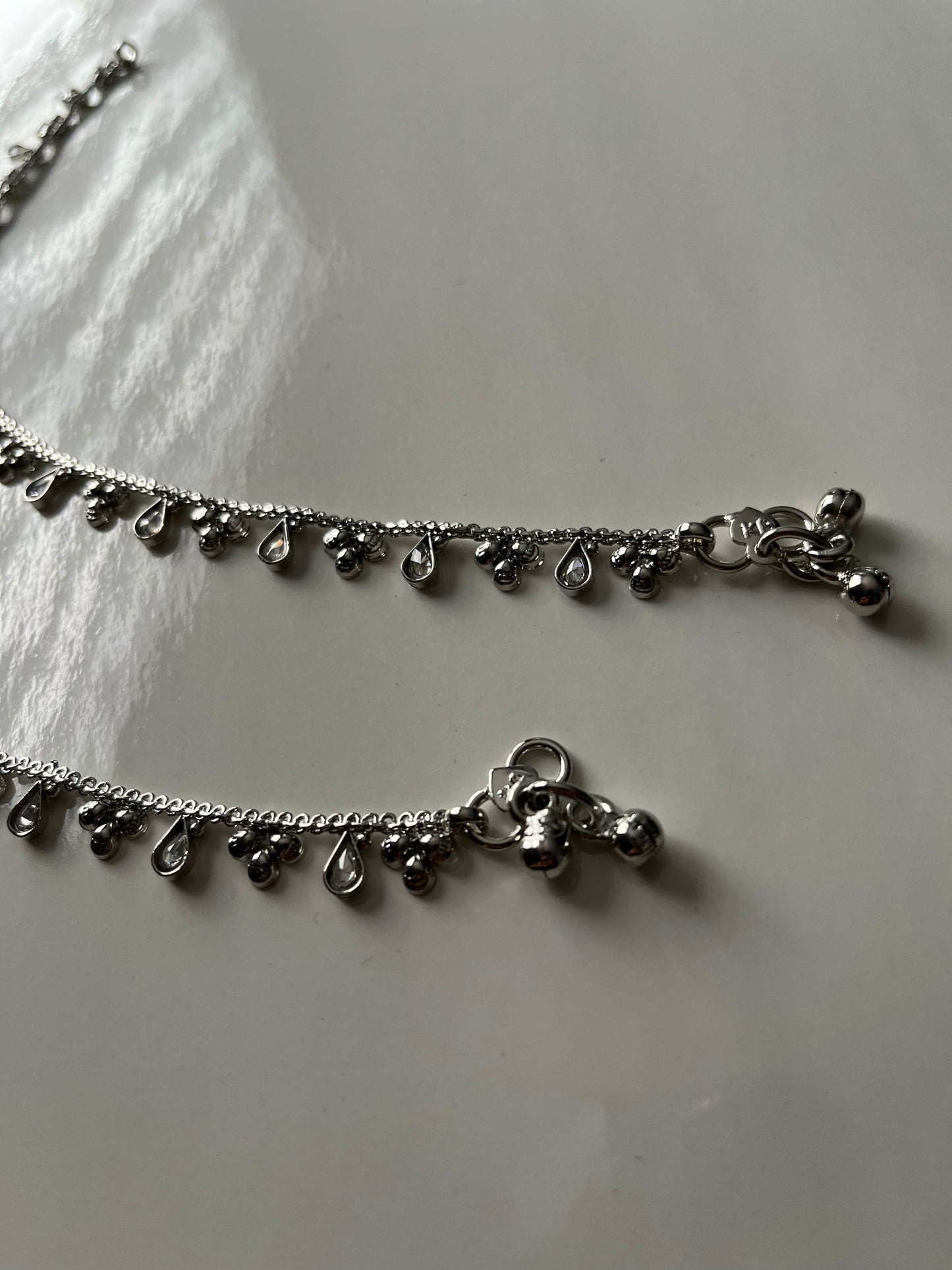 Silver Glass Mickey Anklets Janjaran