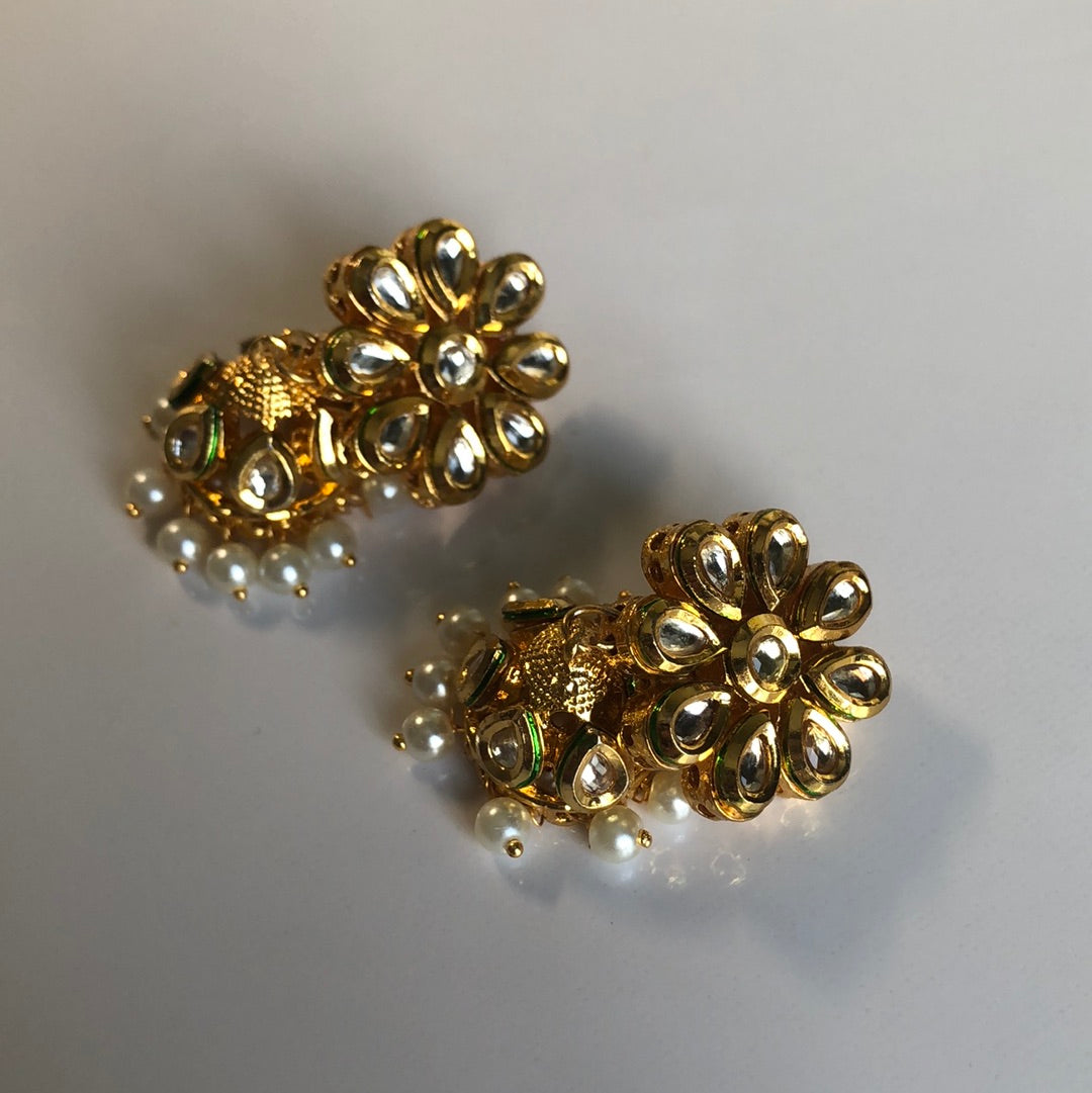 Traditional Gold Plated Kundan Jumke