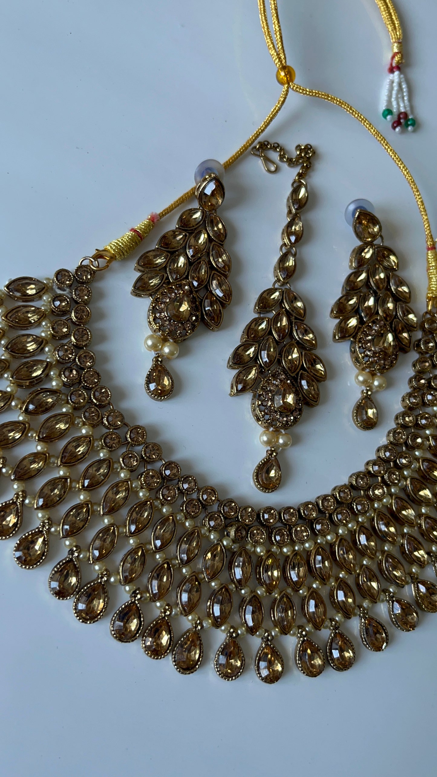 Gold Multilayer Necklace Set