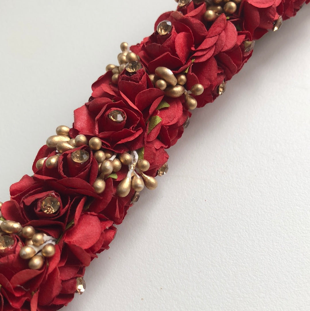 Red Gold Hair Florals