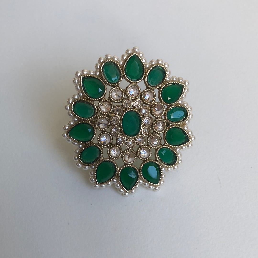 Statement Emerald Green Ring