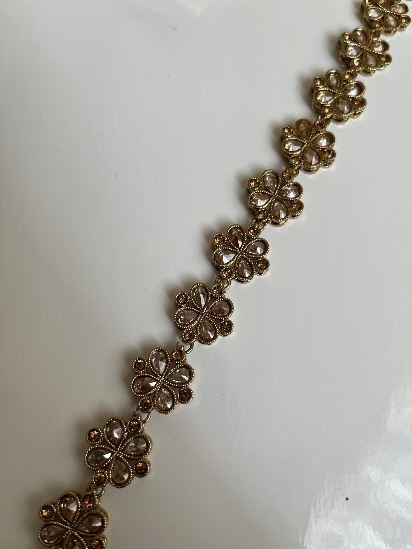 High quality Polki Flower Waistchain