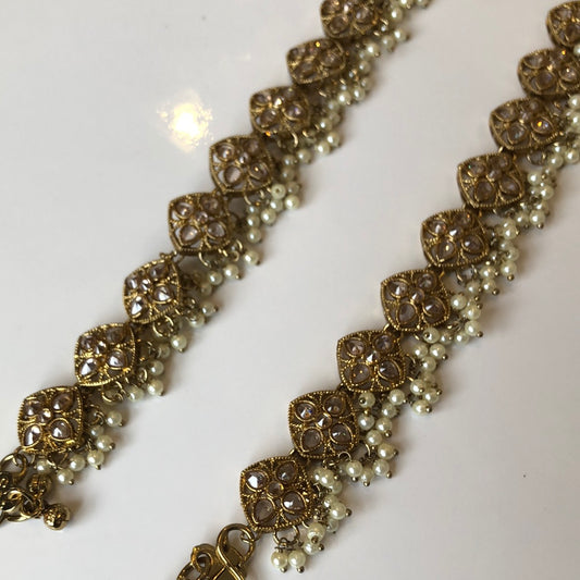 Gold Crystal Payal/Anklet