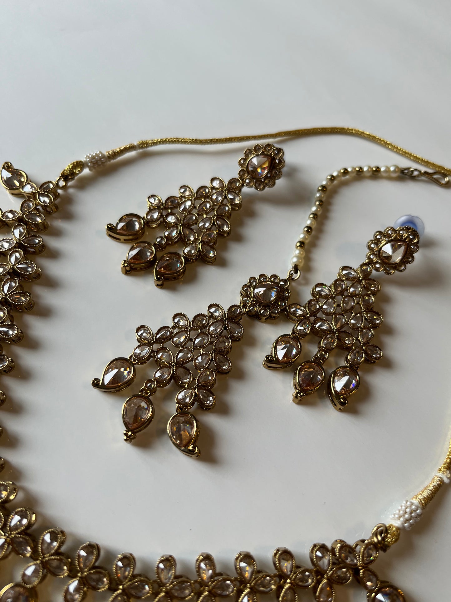 Full Polki Gold Necklace Set