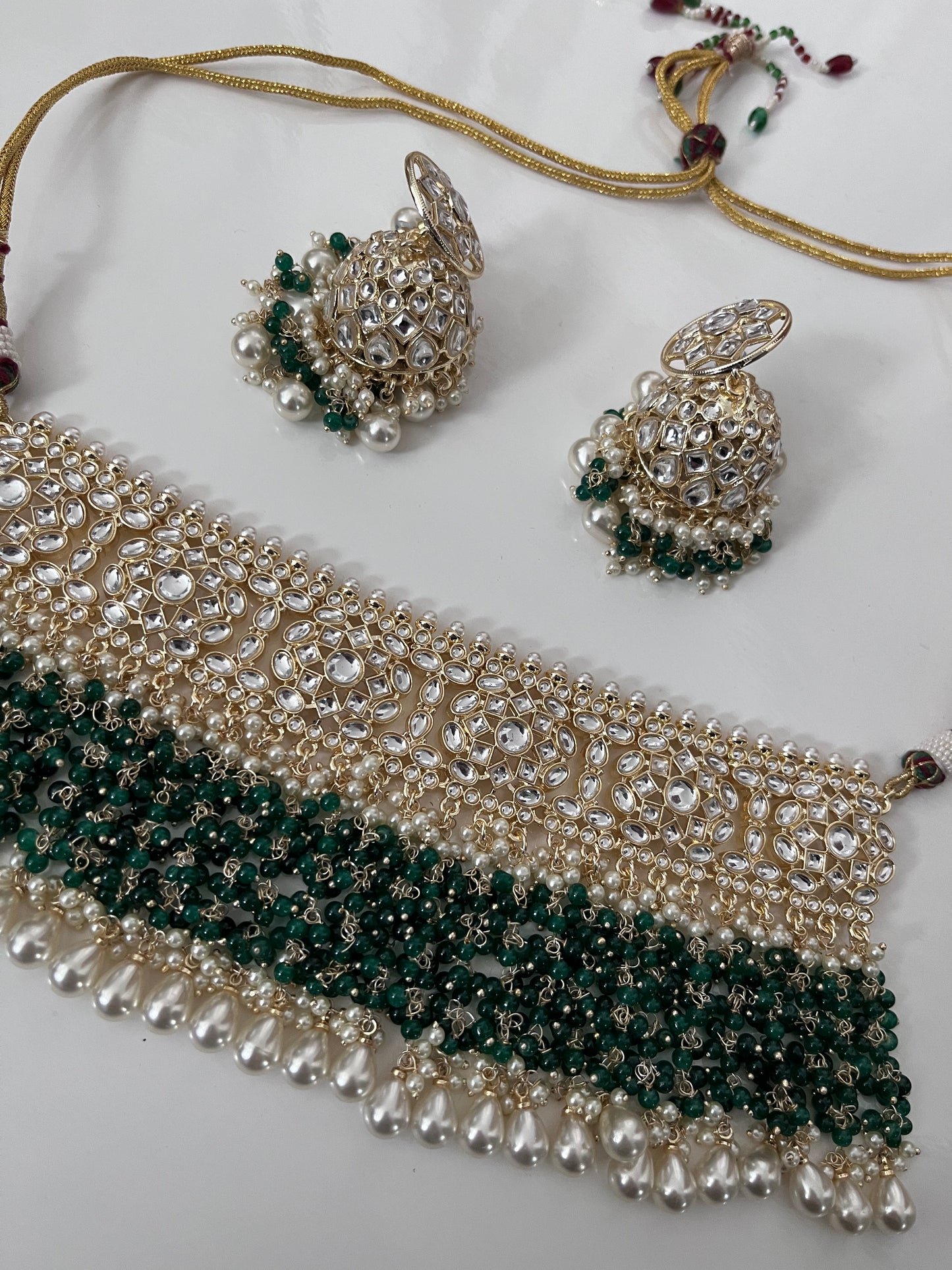 Emerald Green Jumke Choker Set