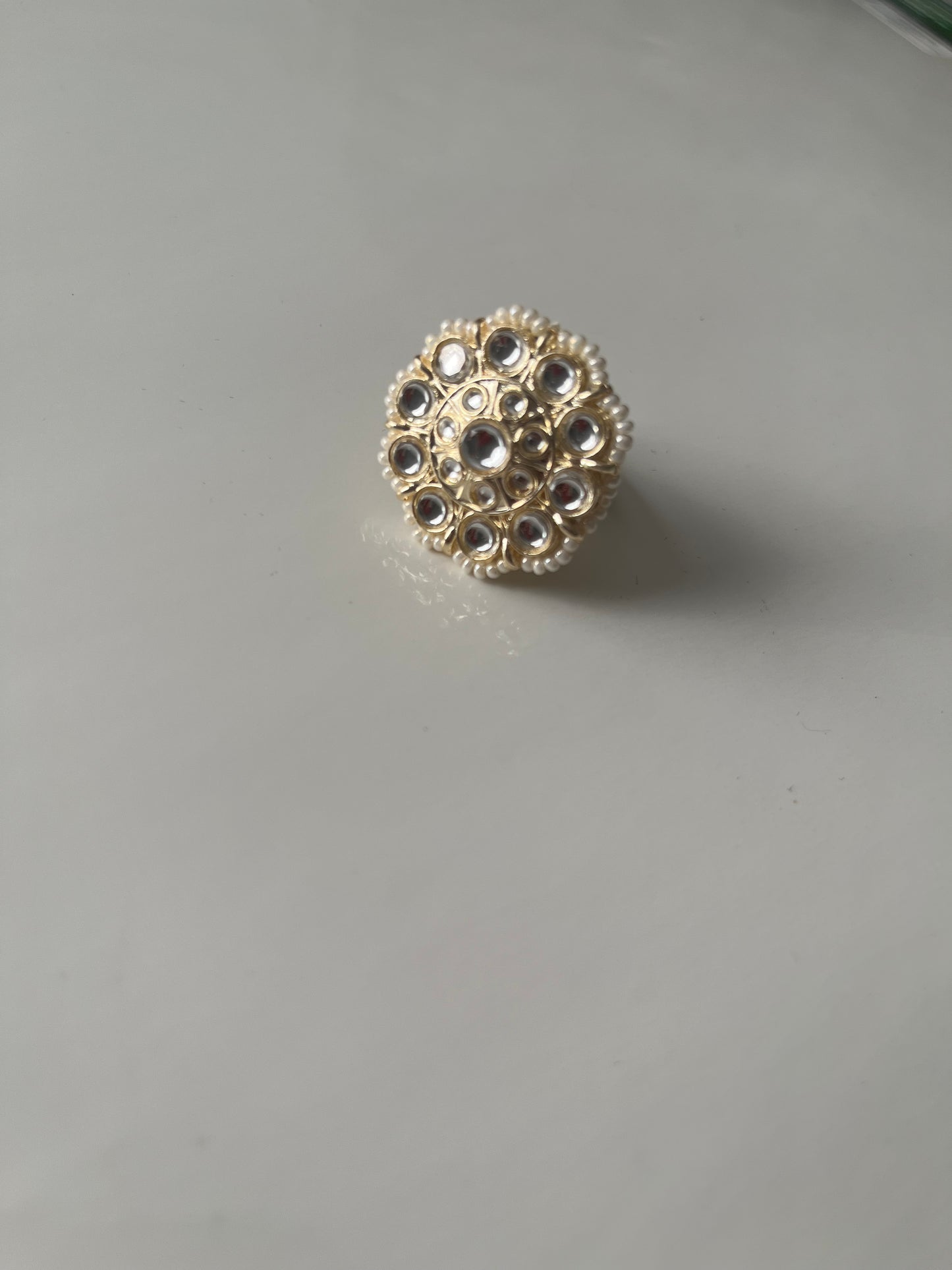 Light Gold Pearl Ring