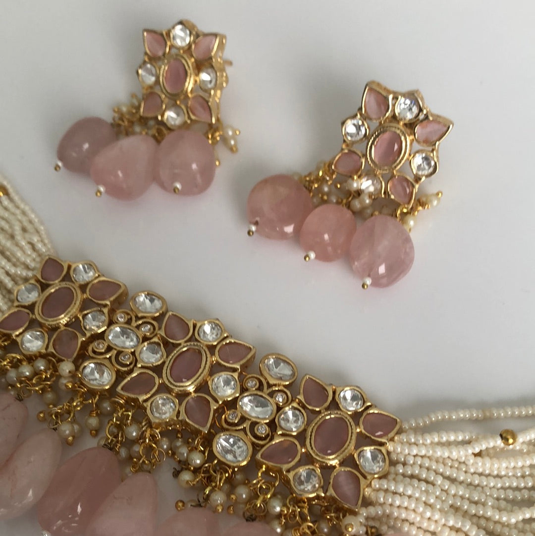 Pachi Kundan Baby Pink Choker