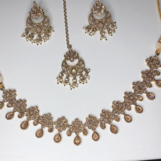 Teardrop Gold Crystal Set