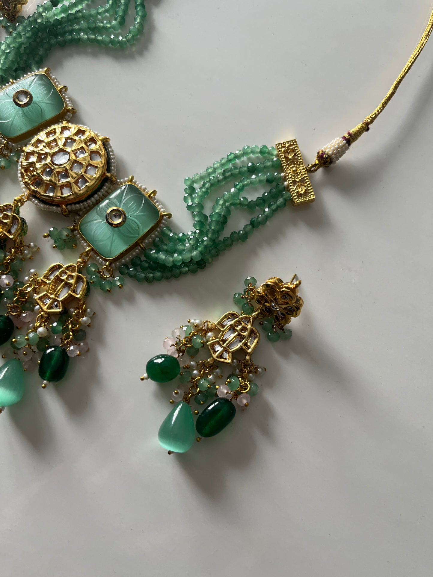 Green Kundan Choker Set